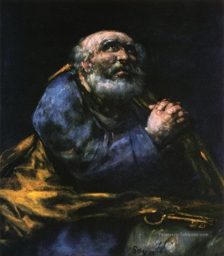 Francisco Goya œuvres - Le repentant Saint Pierre Francisco de Goya